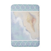 モロッコランタンタイルビーチ海シーシェルブルー バスマット (正面縦)