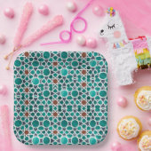 モロッコンアートスクエア紙プレート ペーパープレート (パーティー)