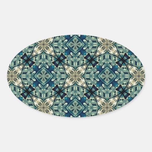 モロッコンインスパイアデザイン 楕円形シール (正面)
