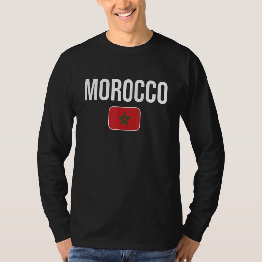 モロッコヴィンテージモロッコプライド国旗 Tシャツ (正面)