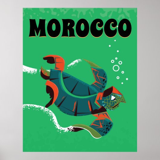 モロッコヴィンテージ旅行ポスターアート ポスター (正面)