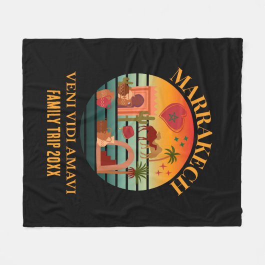 モロッコヴェニヴィディアマービグループバケーションマラケシュ フリースブランケット (正面(横))