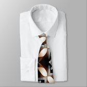 モロッコ伝統的ブラウンの幾何学的パターン ネクタイ (タイ)