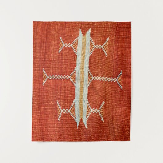 モロッコ伝統的ベルバーのシンボル、古い芸術 タペストリー (正面)