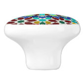 モロッコ伝統的モザイクカラフル セラミックノブ (側面)