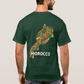 モロッコ全体地図両面フラグ・ヘリテージ Tシャツ (裏面)