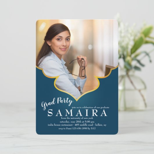 モロッコ切り出し写真招待状 招待状 (スタンド正面)