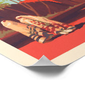 モロッコ北アフリカヴィンテージ旅行 ポスター (角)