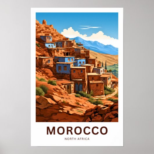 モロッコ北アフリカ旅行印刷 ポスター (正面)