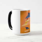 モロッコ図解入りの、写真付きのの地図ポスタープリント。 モーフィングマグカップ (正面左)