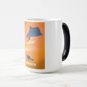 モロッコ図解入りの、写真付きのの地図ポスタープリント。 モーフィングマグカップ (正面右)