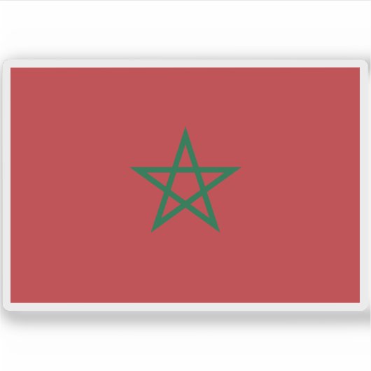 モロッコ国国旗 シール (正面)