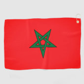  モロッコ国旗のゴルフタオル ゴルフタオル (横)