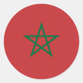 モロッコ国旗のシール ラウンドシール