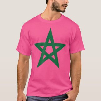 モロッコ国旗のジャージー Tシャツ