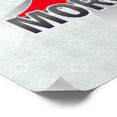 モロッコ国旗の地図2.0 ポスター (角)