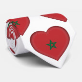モロッコ国旗の色ハート模様ネックタイ ネクタイ (ロール)