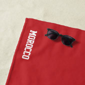 モロッコ国旗の華やかな愛国心 ビーチタオル (インサイチュ)