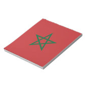 モロッコ国旗を掲げたメモ帳 ノートパッド (回転)