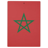 モロッコ国旗を掲げた愛国的なクリップボード クリップボード (裏面)