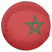 モロッコ国旗を掲げた愛国的なソフトボール ソフトボール (正面左)