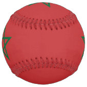 モロッコ国旗を掲げた愛国的なソフトボール ソフトボール (裏面)