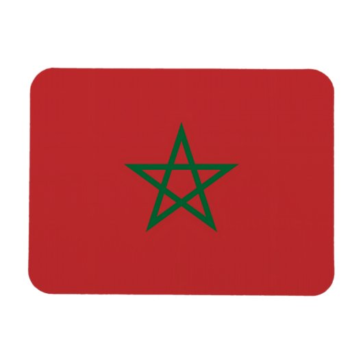 モロッコ国旗を掲げた愛国的なフレキシブル磁石 マグネット (横)