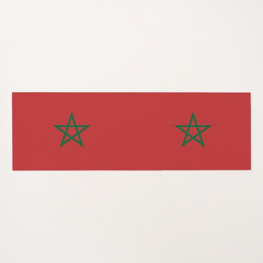 モロッコ国旗を掲げた愛国的なヨガマット ヨガマット (裏面(横))