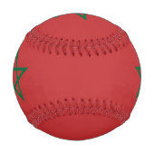 モロッコ国旗を掲げた愛国野球 野球ボール (裏面)