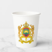 モロッコ国旗を掲げた武器紙カップ 紙コップ (裏面)