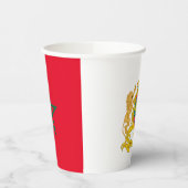 モロッコ国旗を掲げた武器紙カップ 紙コップ (左)