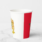 モロッコ国旗を掲げた武器紙カップ 紙コップ (右)