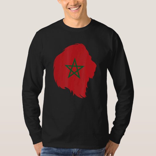 モロッコ国旗アトラスリオン Tシャツ (正面)