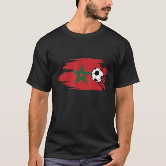 モロッコ国旗サッカー Tシャツ (正面)