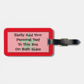 モロッコ国旗簡単ID個人 ラゲッジタグ (裏面横)