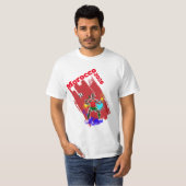モロッコ国旗2026サッカーゴールお祝い Tシャツ (正面フル)