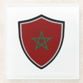 モロッコ国旗 ガラスコースター (正面)