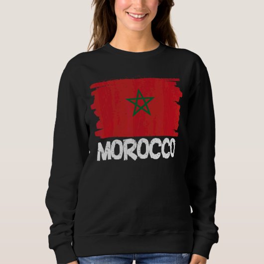 モロッコ国旗 スウェットシャツ (正面)