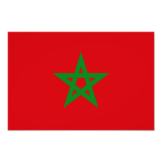 モロッコ国旗 フォトプリント (正面)