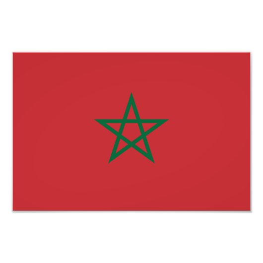 モロッコ国旗 フォトプリント            (正面)