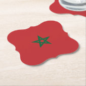 モロッコ国旗 ペーパーコースター (アングル)