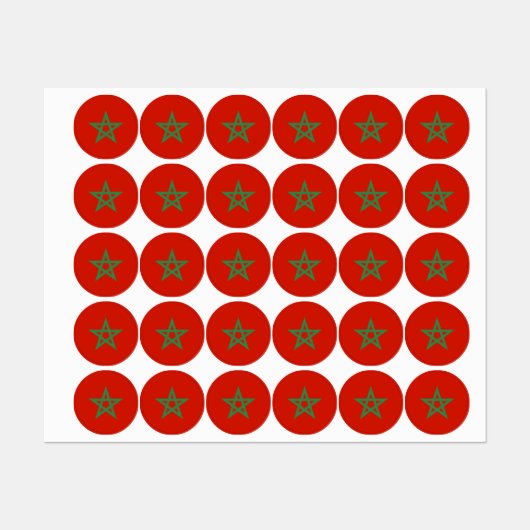 モロッコ国旗 ラベル (シート)