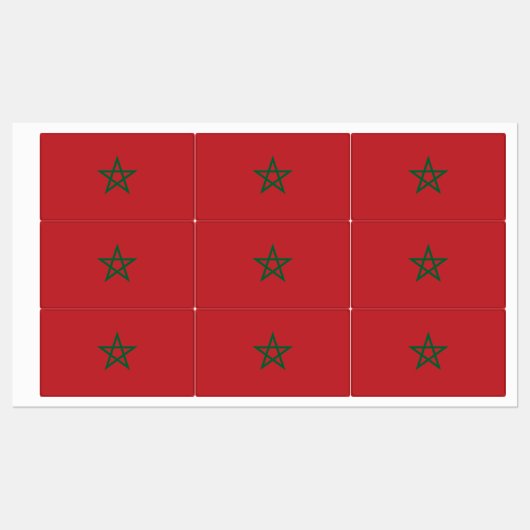 モロッコ国旗 ラベル (シート)