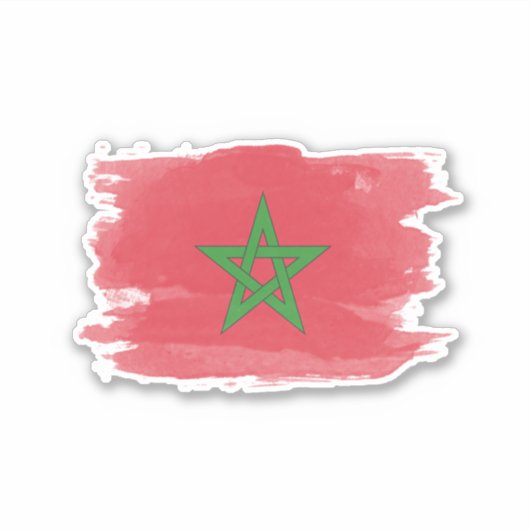モロッコ国旗、国旗 シール (正面)