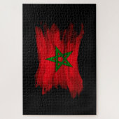 モロッコ国旗、国旗 ジグソーパズル (縦)