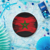 モロッコ国旗、国旗 ペーパープレート (パーティー)