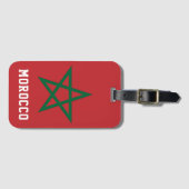 モロッコ国旗Red Green Star Morocco ラゲッジタグ (正面横)