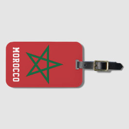 モロッコ国旗Red Green Star Morocco ラゲッジタグ