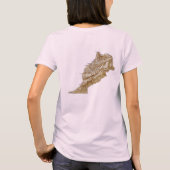 モロッコ国旗x地図Tシャツ Tシャツ (裏面)