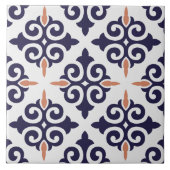 モロッコ地中海のクラシック伝統的ブルー タイル (正面)